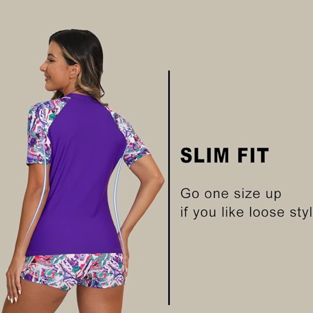 Purple Rash Guard Swim Set - Picture 5 of 9